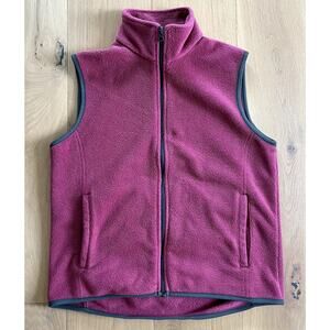 Woolrich Y2K Vintage Fleece Vest Dark Pink - Size M